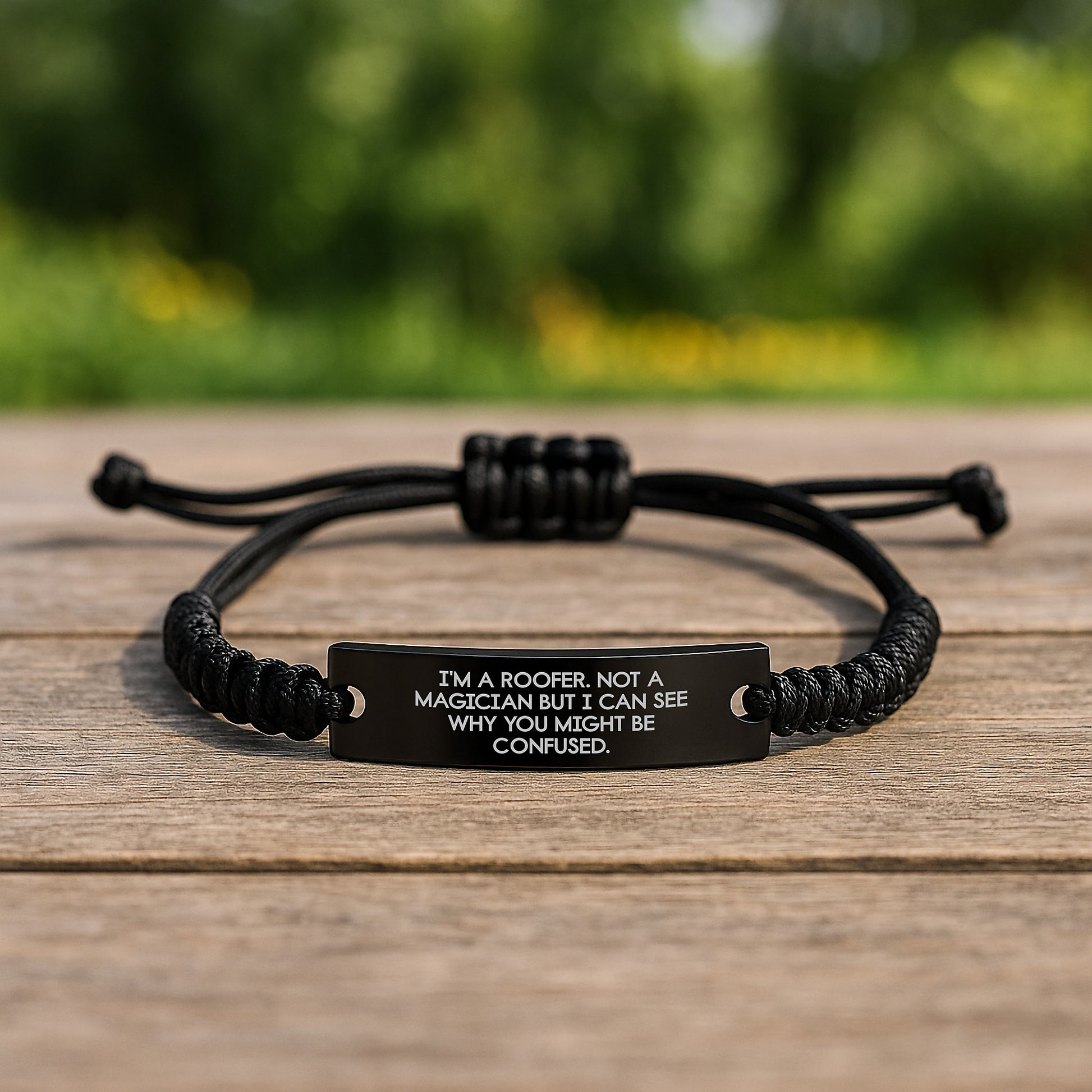 Funny Roofer Gifts for Men, Rope Bracelet for Graduation, Gifts from Friends to Roofer, I'm A Roofer Not A Magician Rope - Image 2