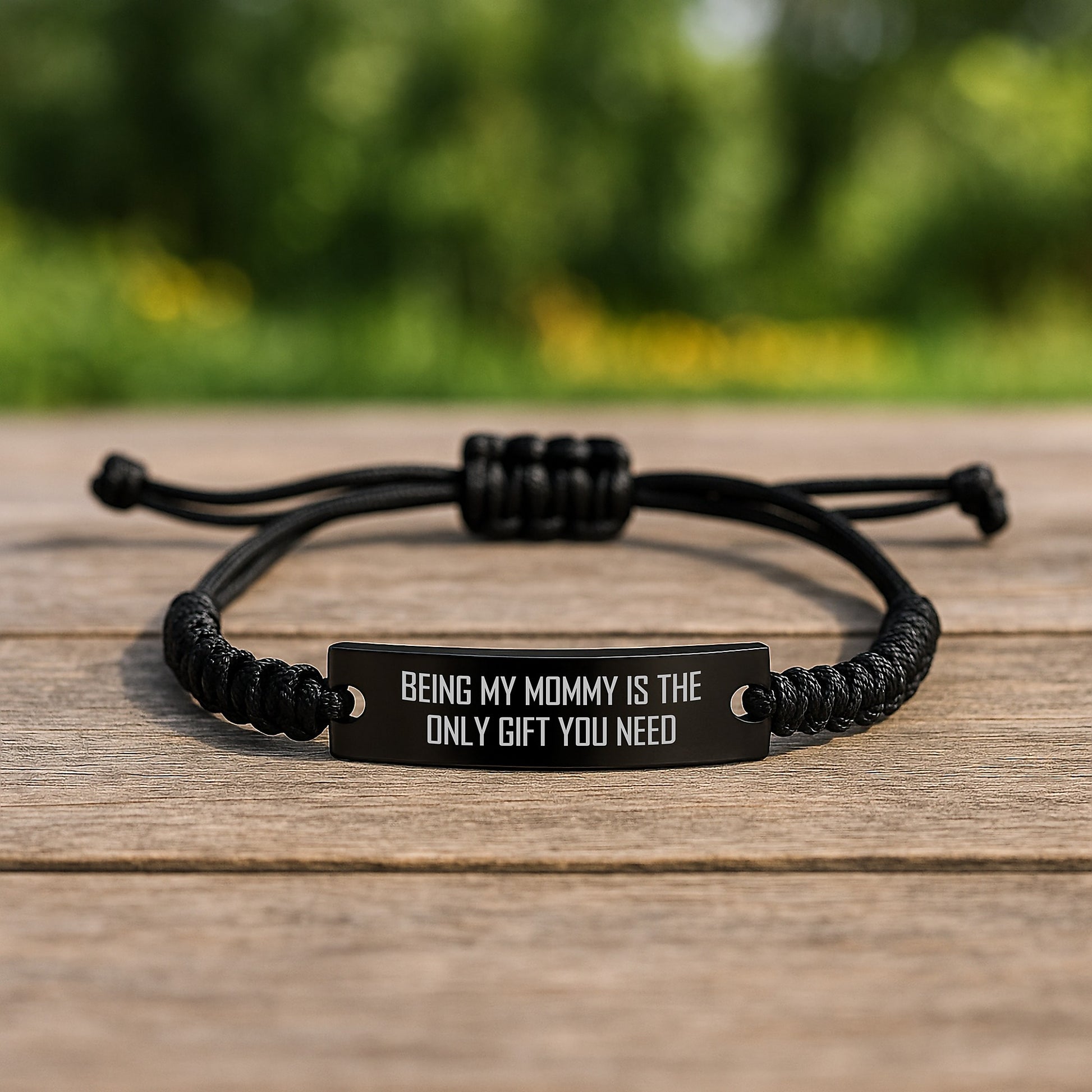 Unique Gifts for Mommy Rope Bracelet, Funny Quote for Graduation, Gifts from Family to Mommy - Image 2