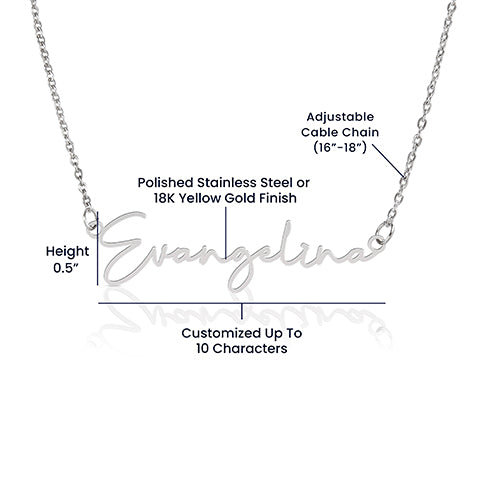 Personalized Signature Style Name Necklace