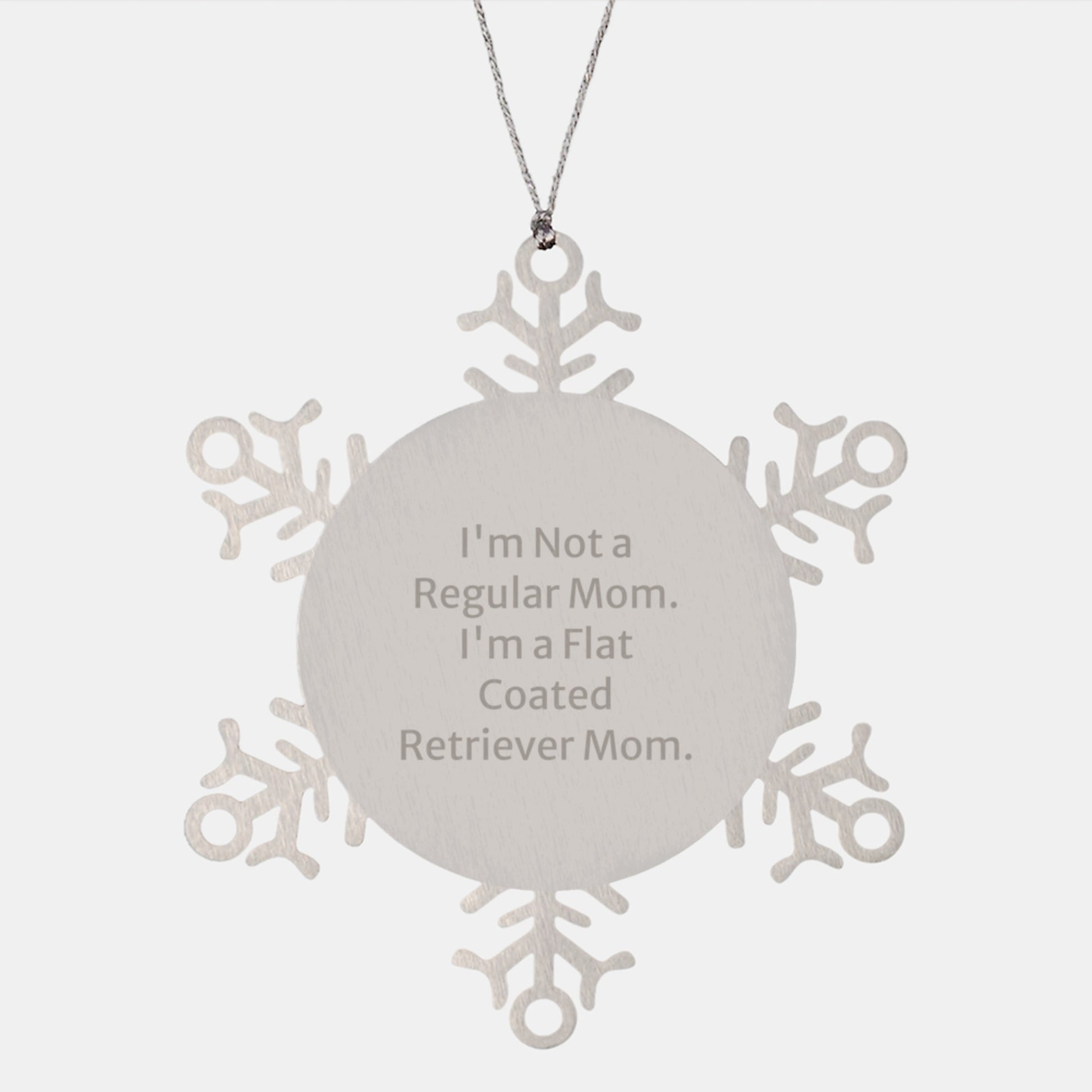 Funny Flat Coated Retriever Dog Gifts for Men Women from Mom - Snowflake Ornament Christmas Unique Decorations - Image 1