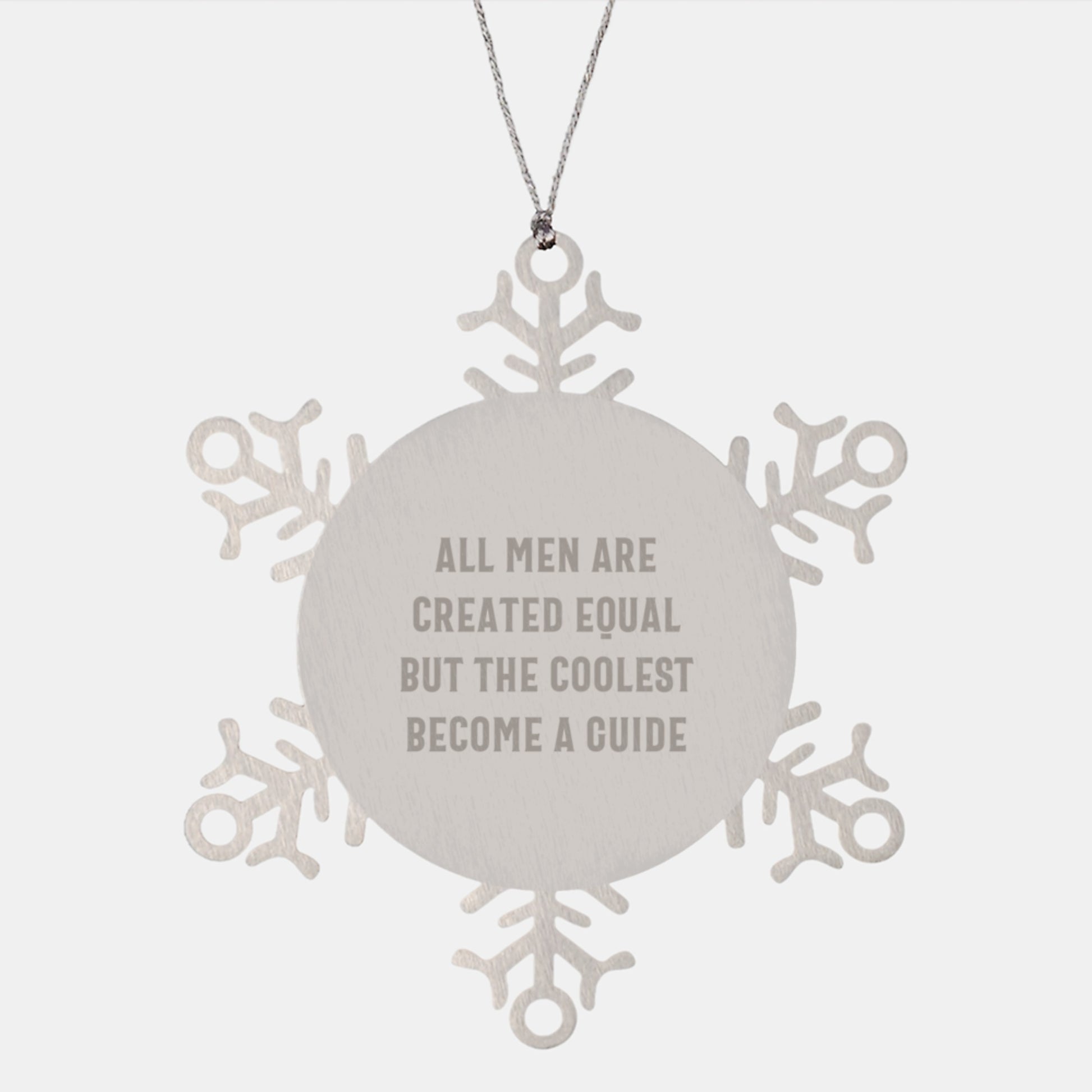 Funny Guide Gifts from Men to Friends - Unique Snowflake Ornament for Guide Lovers Christmas - Image 1