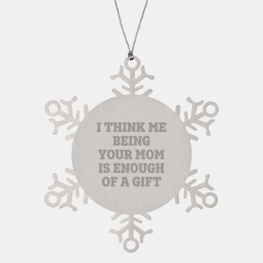 Mom Snowflake Ornament Keepsake for Her Christmas Gift - Image 1