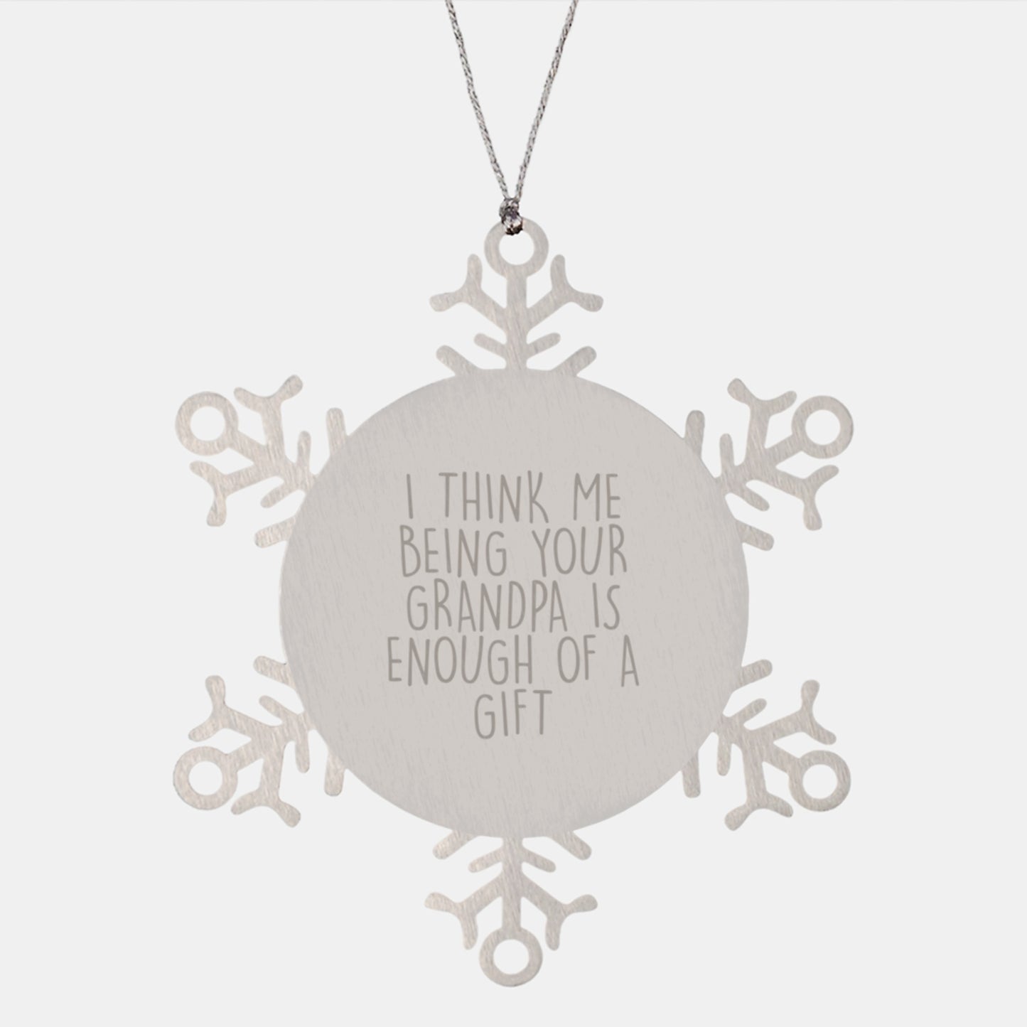 Grandpa Keepsake Premium Snowflake Ornament for Him Christmas Gift - Image 1