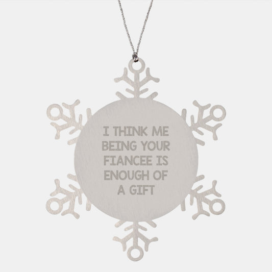 Fiancee Snowflake Ornament for Teens Surprise Christmas Gift - Image 1