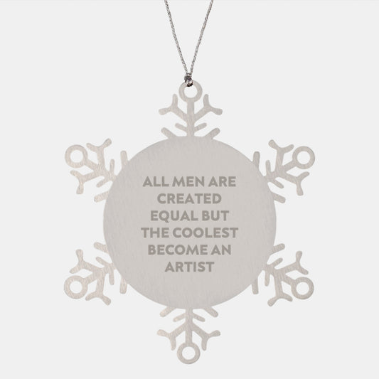 Artist Keepsake Christmas Ornament for Him Gift Stainless Steel - Image 1