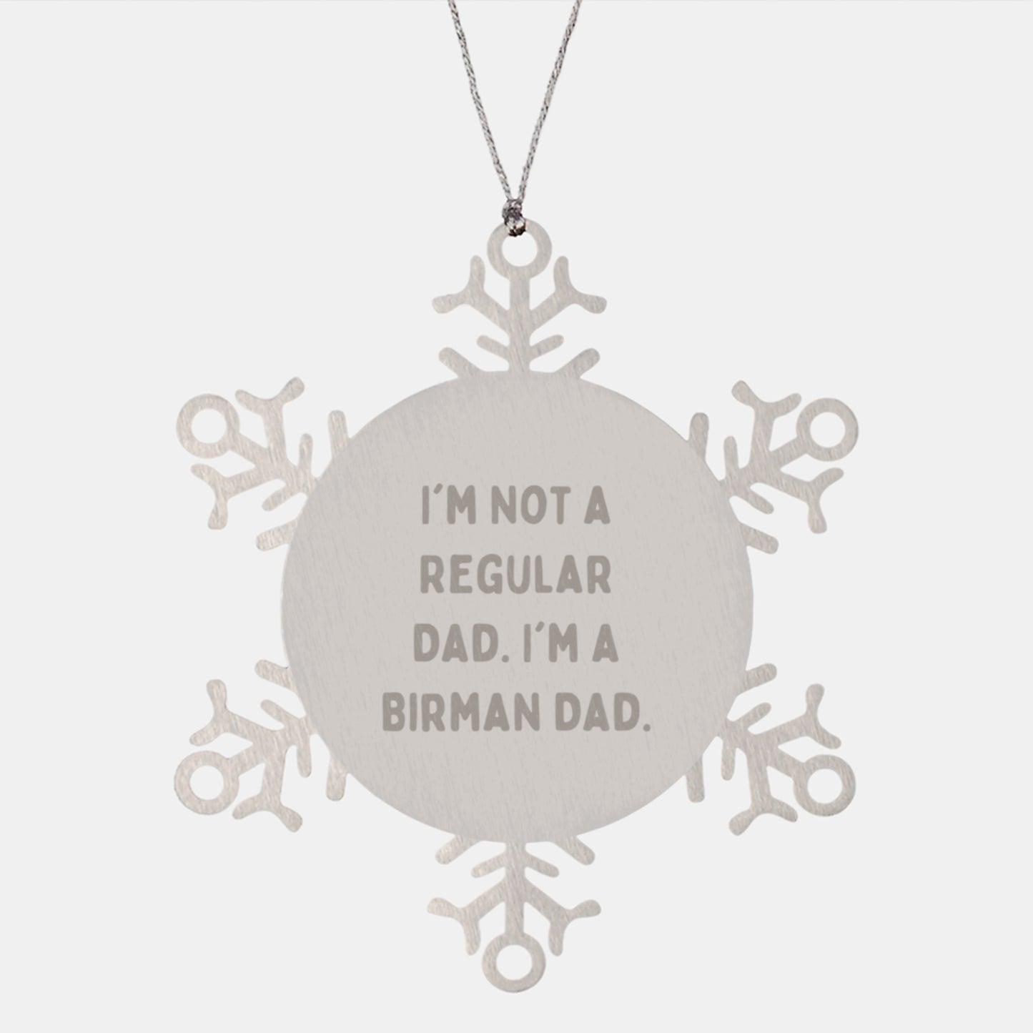 Funny Birman Cat Snowflake Ornament Gifts for Men Christmas Unique Presents from Dad - Image 1
