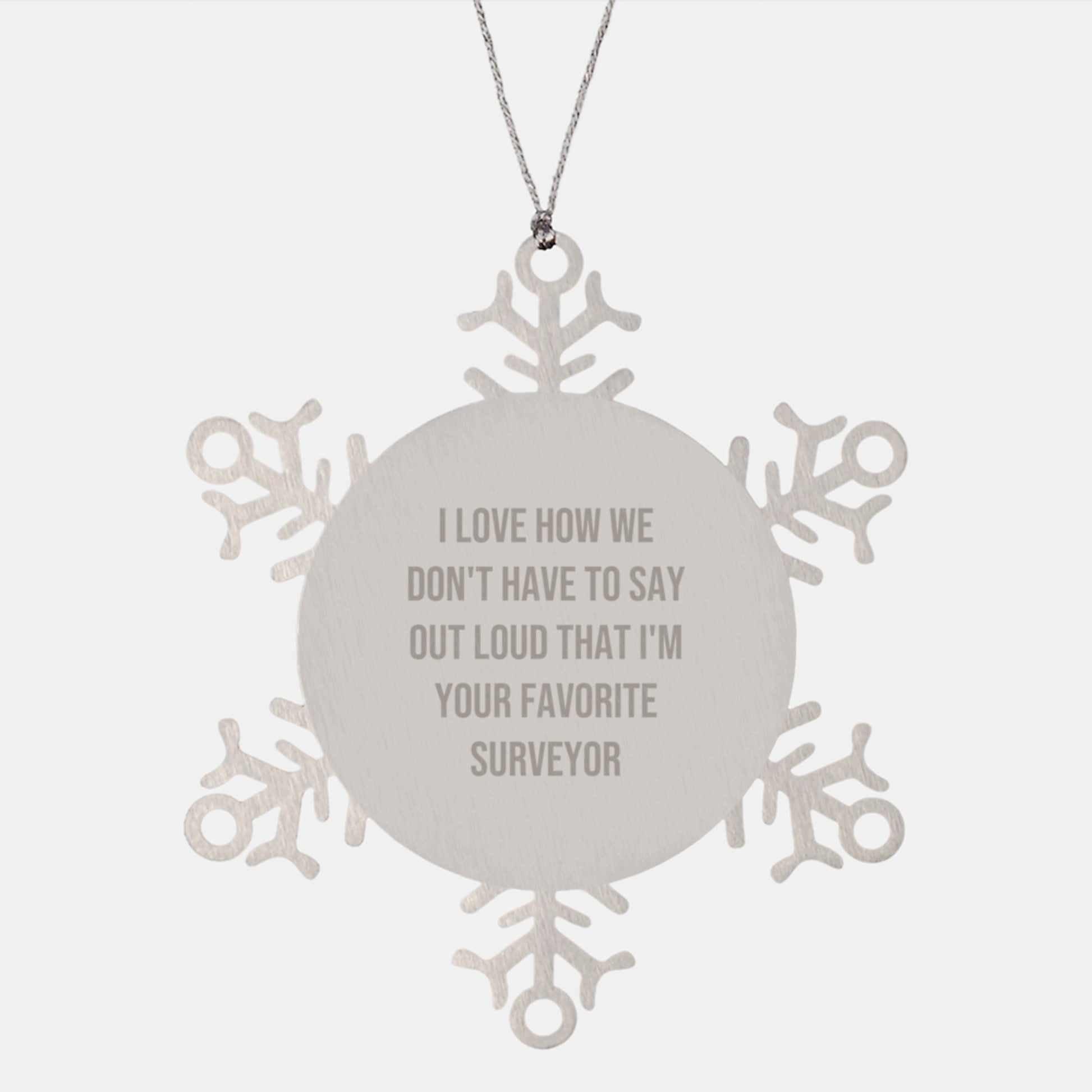 Funny Surveyor Gifts from Friends, Snowflake Ornaments for Favorite Surveyors, Christmas Unique Gifts for Men - Image 1