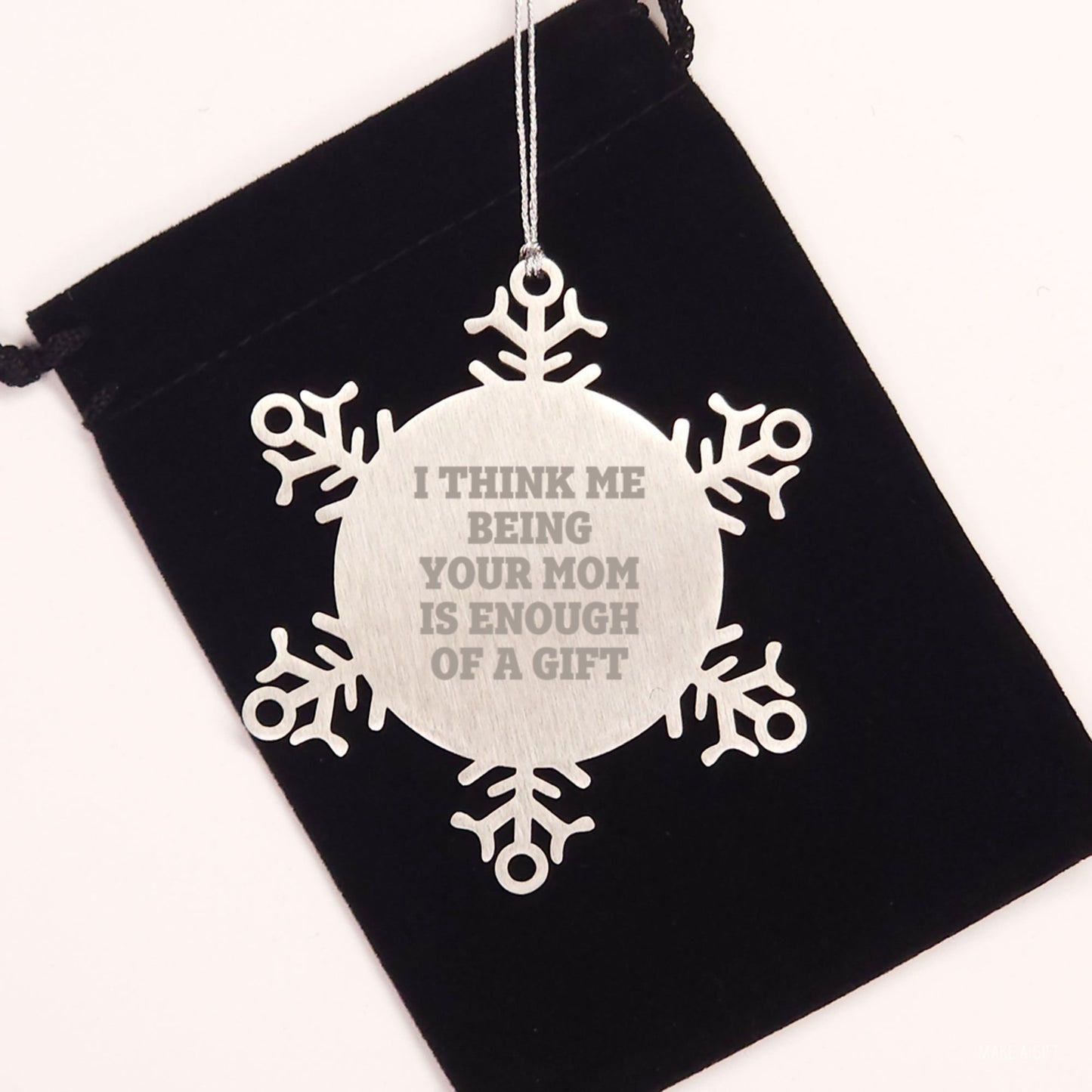 Mom Snowflake Ornament Keepsake for Her Christmas Gift - Image 2