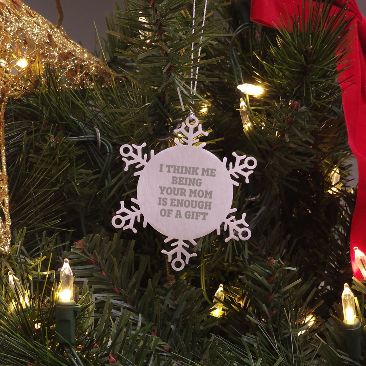 Mom Snowflake Ornament Keepsake for Her Christmas Gift - Image 3
