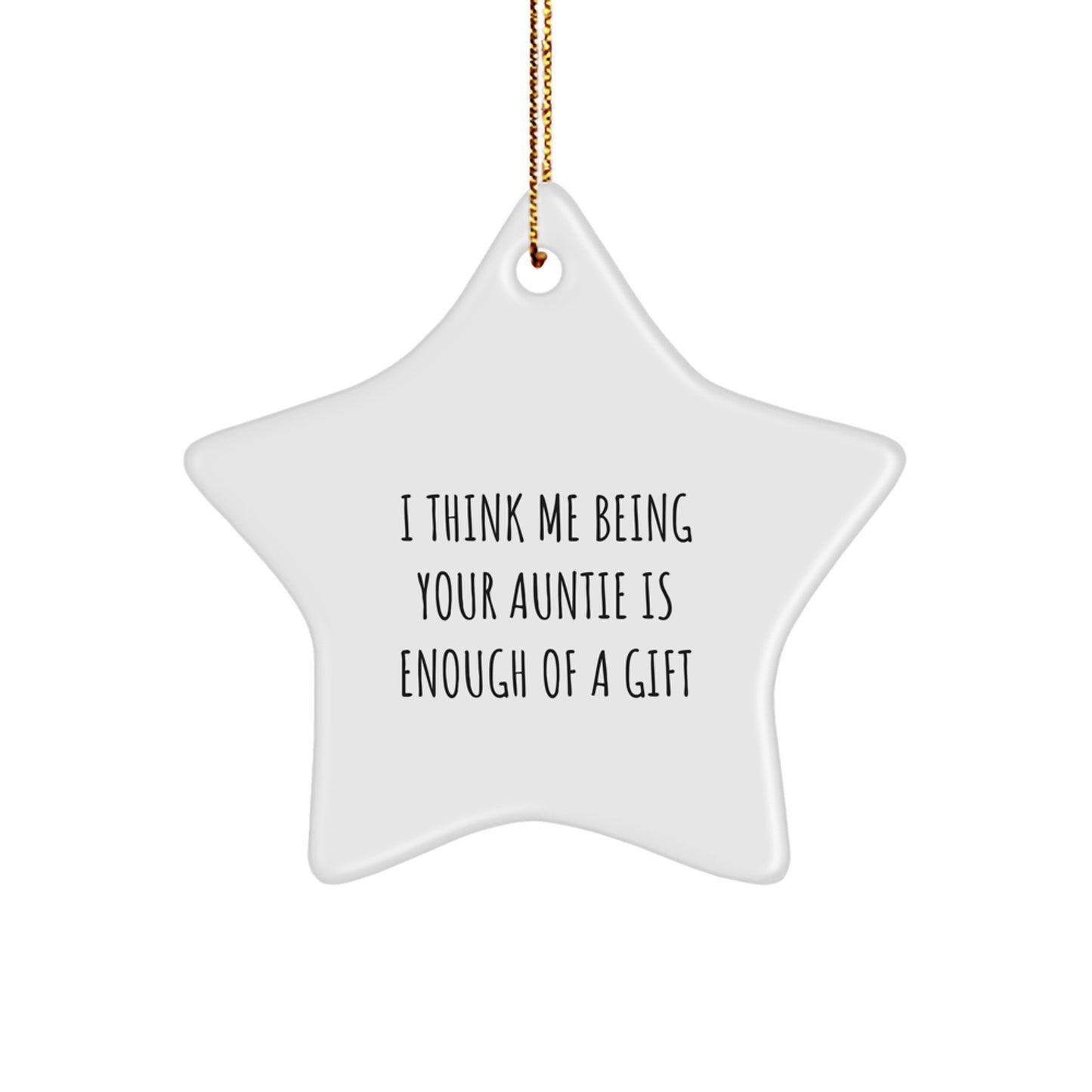 Christmas Gift for Her Present Auntie Star Ornament - Image 1