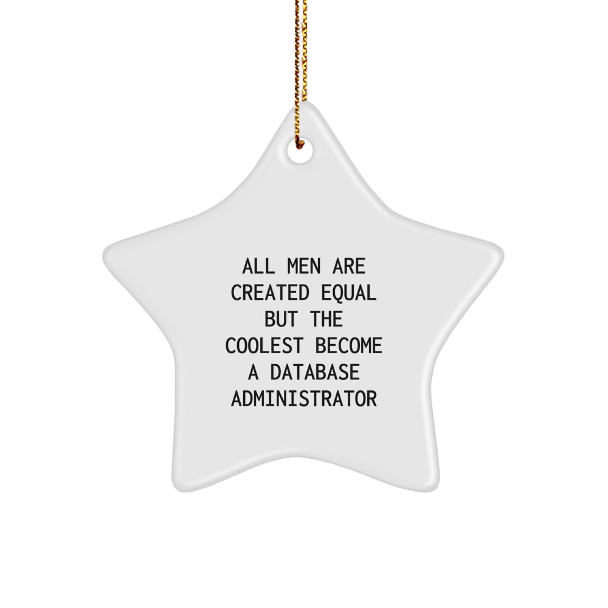 Funny Database Administrator Gifts for Men on Christmas, Star Ornament from Friends, Inspirational Quote - Image 1