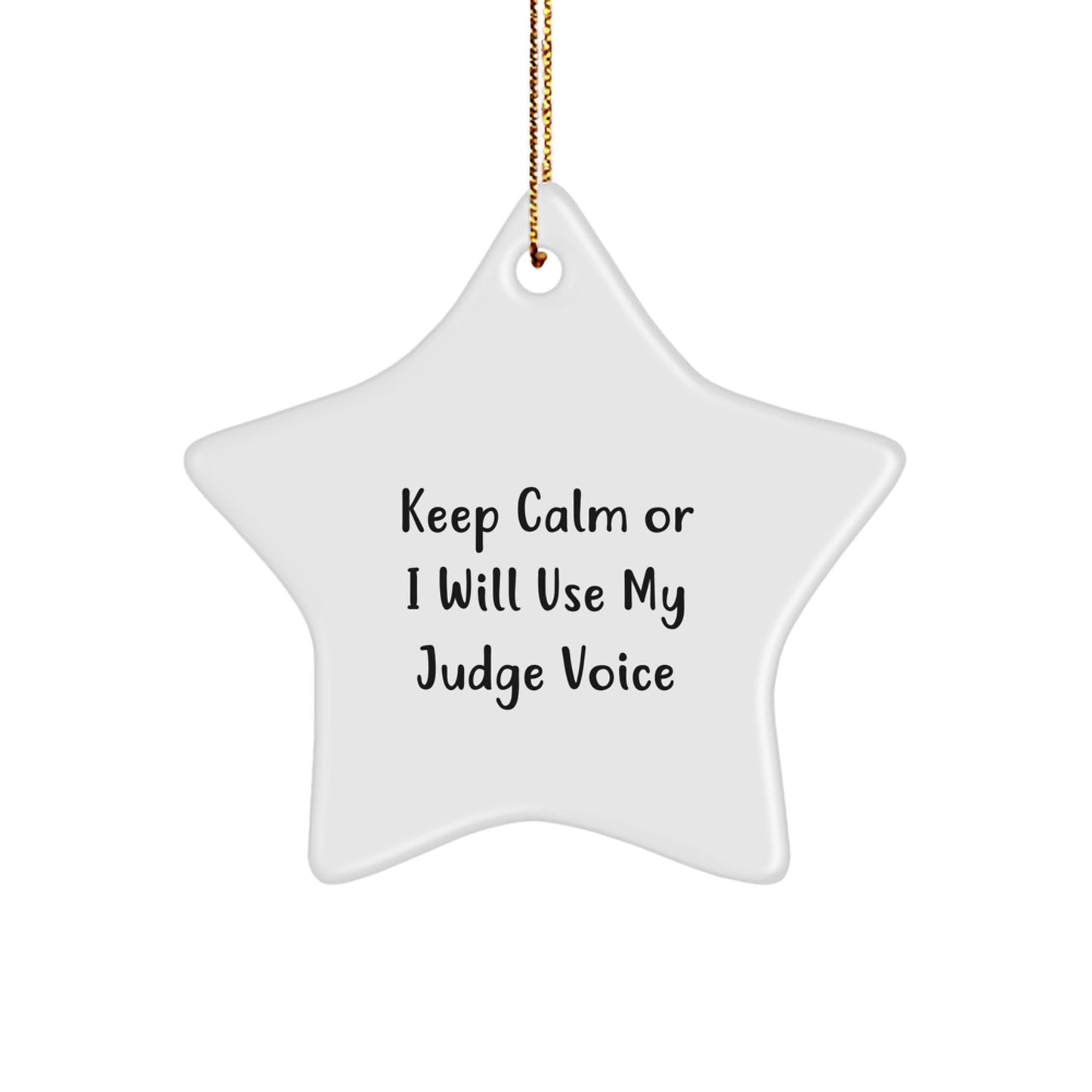 Funny Judge Star Ornament Gifts from Friends, Christmas Unique Gifts for Judges - Image 1