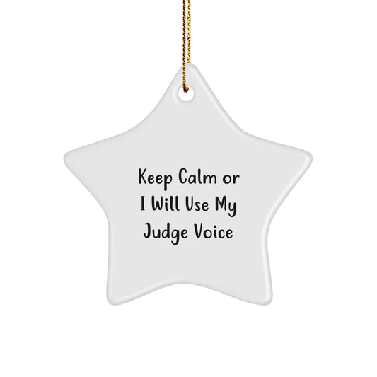 Funny Judge Star Ornament Gifts from Friends, Christmas Unique Gifts for Judges - Image 1