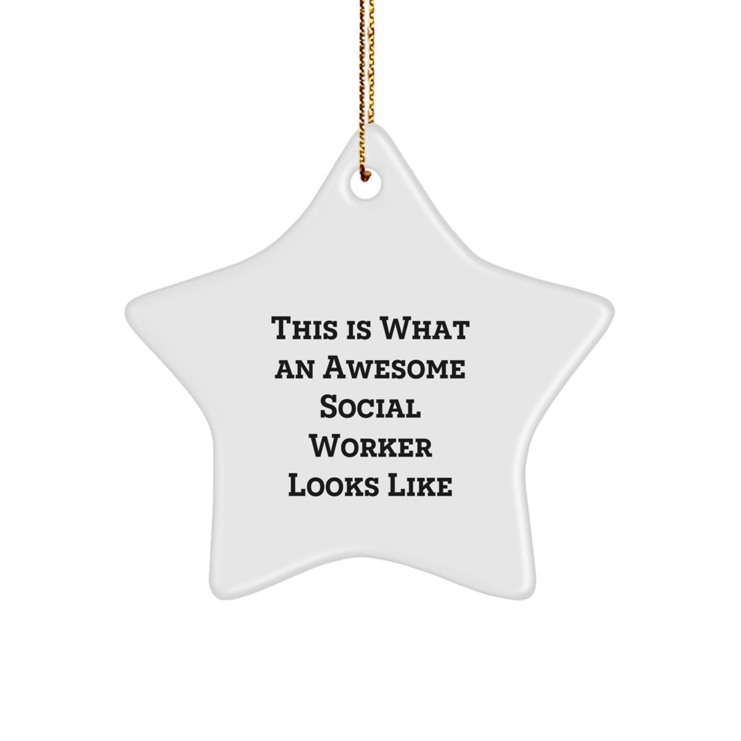 Gifts from Men to Social Worker Awesome Star Ornaments Christmas Unique Decorations - Image 1