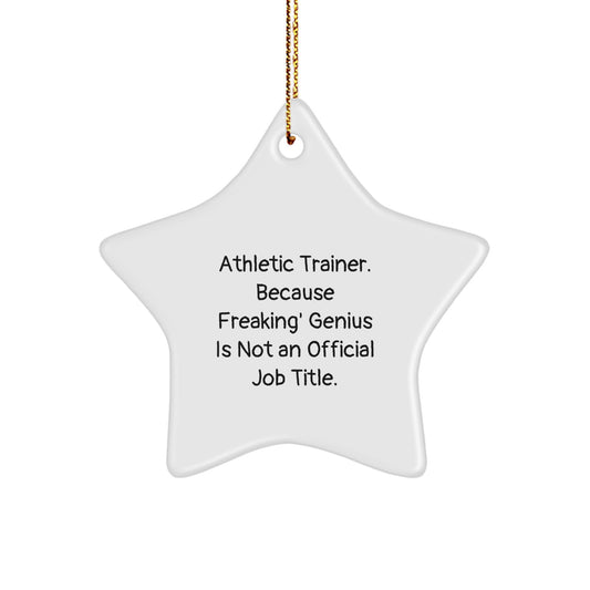 Funny Athletic Trainer Gifts - Star Ornament for Christmas Unique Presents from Friends and Family to Men Women Coworkers - Image 1