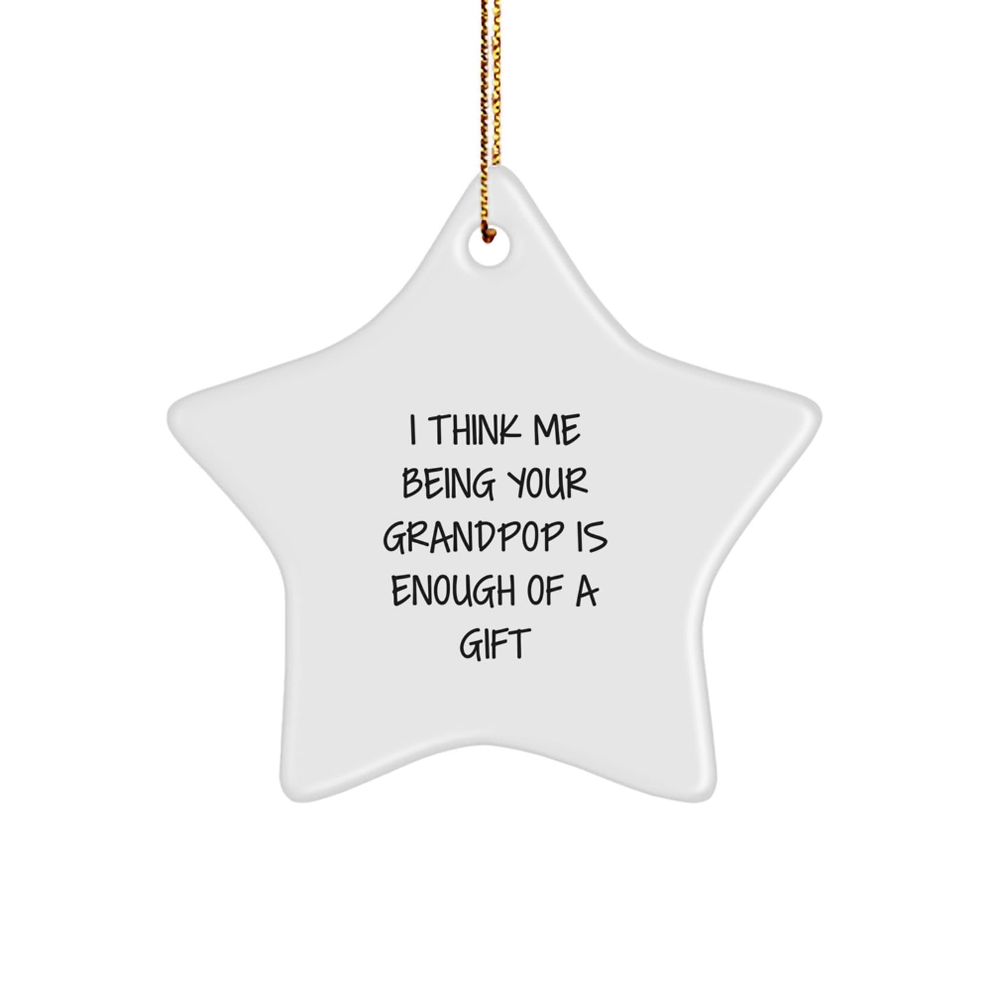 Playful Grandpop Star Ornament Novelty for Friends – Christmas Gift - Image 1