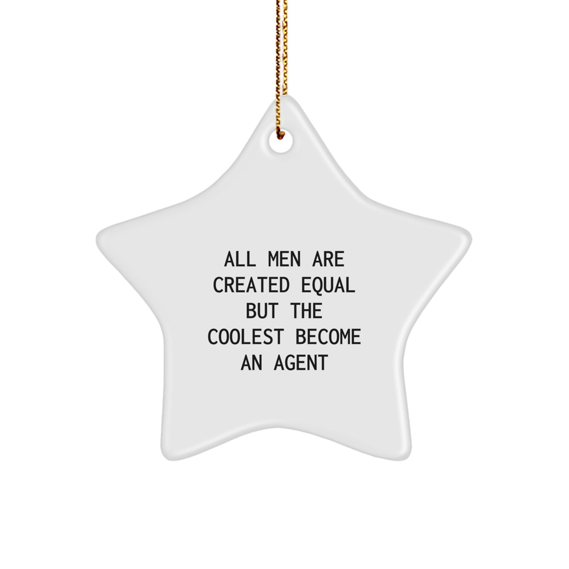 Funny Agent Star Ornament Gifts for Agent, Agent Star Ornament Christmas Unique Gifts from Men to Agent, Agent Star Ornament Agent Gifts, Agent Star Ornament Christmas Agent Decor - Image 1