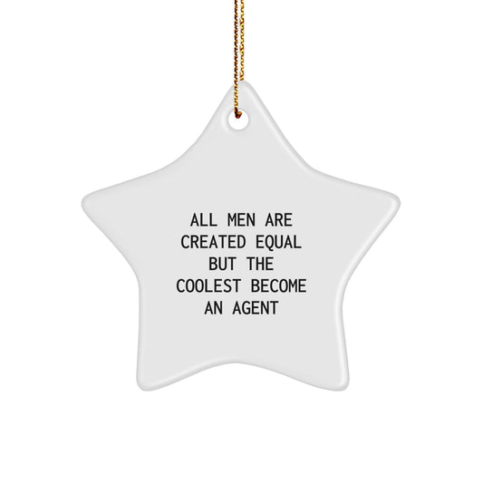Funny Agent Star Ornament Gifts for Agent, Agent Star Ornament Christmas Unique Gifts from Men to Agent, Agent Star Ornament Agent Gifts, Agent Star Ornament Christmas Agent Decor - Image 1
