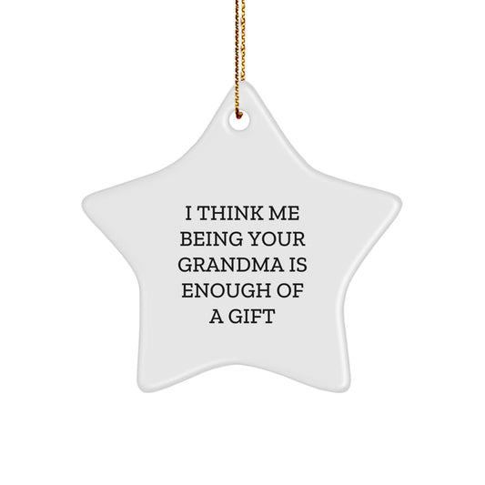 Grandma Star Ornament Funny Gifts from Men Women Friends Family for Grandma - Image 1