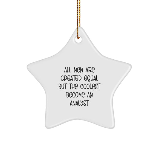 Funny Analyst Star Ornament Gifts from Family for Men on Christmas Unique - Image 1