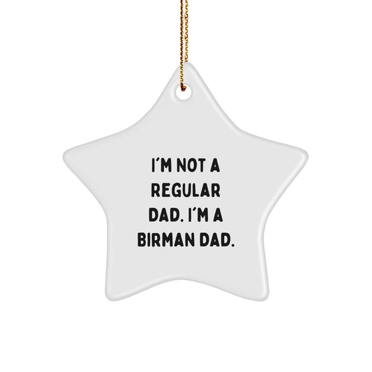 Funny Birman Cat Star Ornament Gifts for Dad from Men on Christmas Unique - Image 1