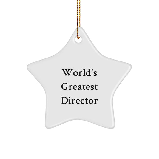 World's Greatest Director Funny Christmas Ornament Gifts from Men for Director Friends - Image 1