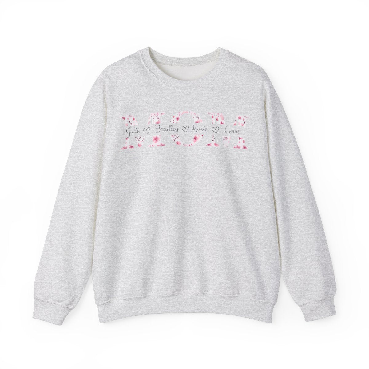 Personalized Mom Sweatshirt with Kids' Names, Custom Cozy Pullover for Mother's Day Gift
