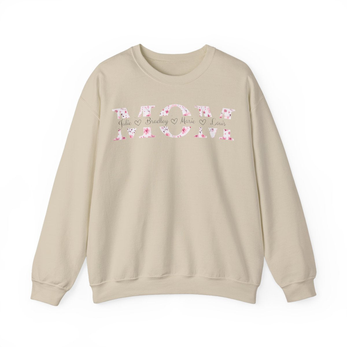 Personalized Mom Sweatshirt with Kids' Names, Custom Cozy Pullover for Mother's Day Gift