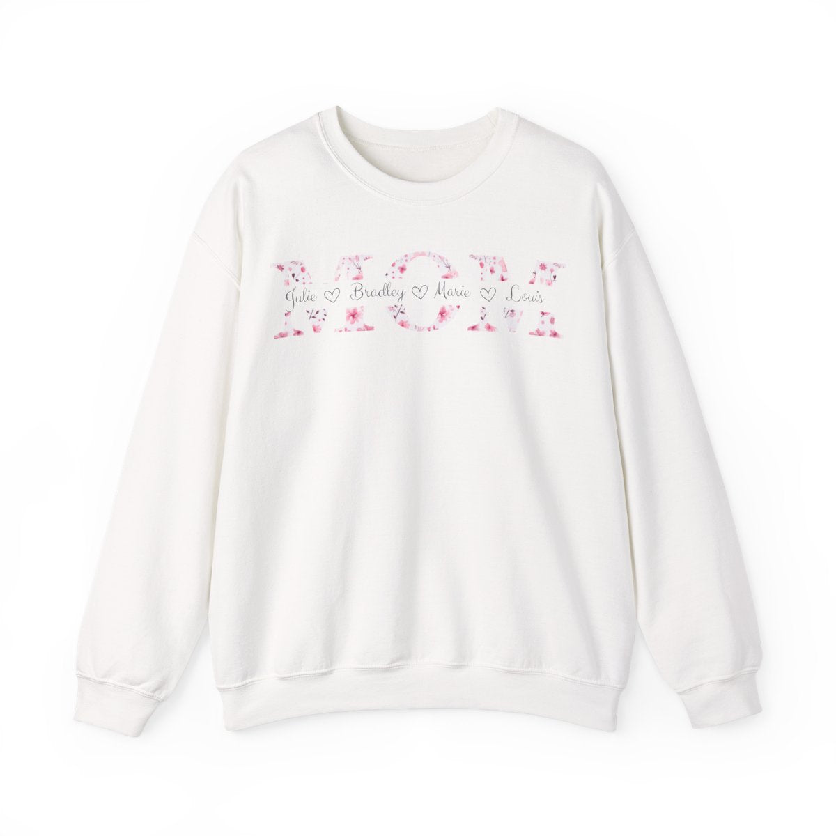 Personalized Mom Sweatshirt with Kids' Names, Custom Cozy Pullover for Mother's Day Gift