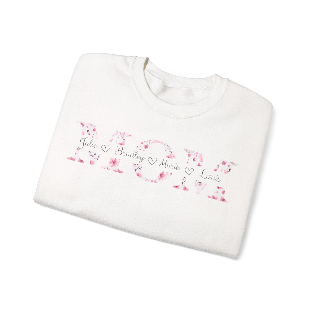 Personalized Mom Sweatshirt with Kids' Names, Custom Cozy Pullover for Mother's Day Gift