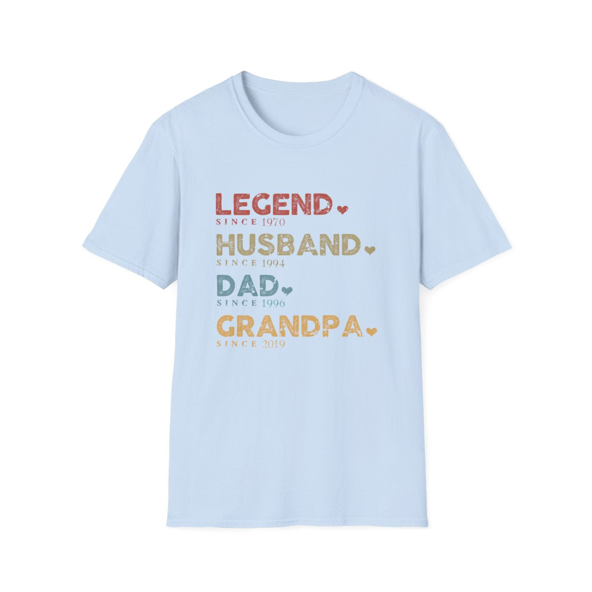 Legend, Husband, Dad, Grandpa - Personalized T-Shirt
