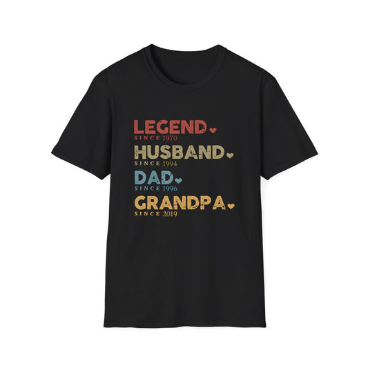 Legend, Husband, Dad, Grandpa - Personalized T-Shirt