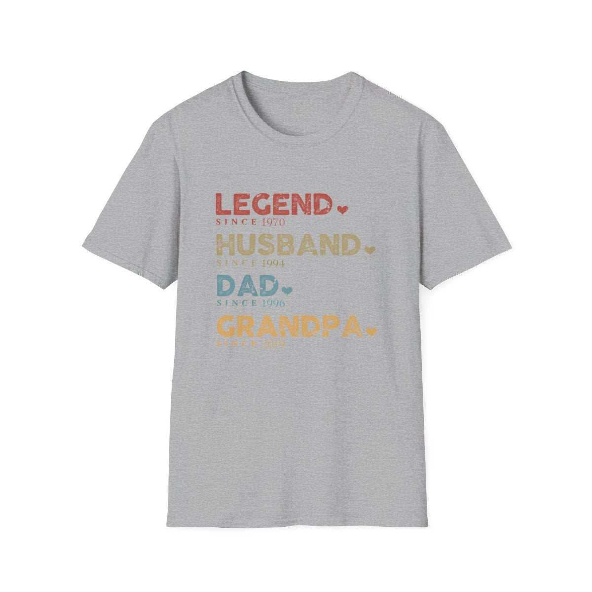 Legend, Husband, Dad, Grandpa - Personalized T-Shirt