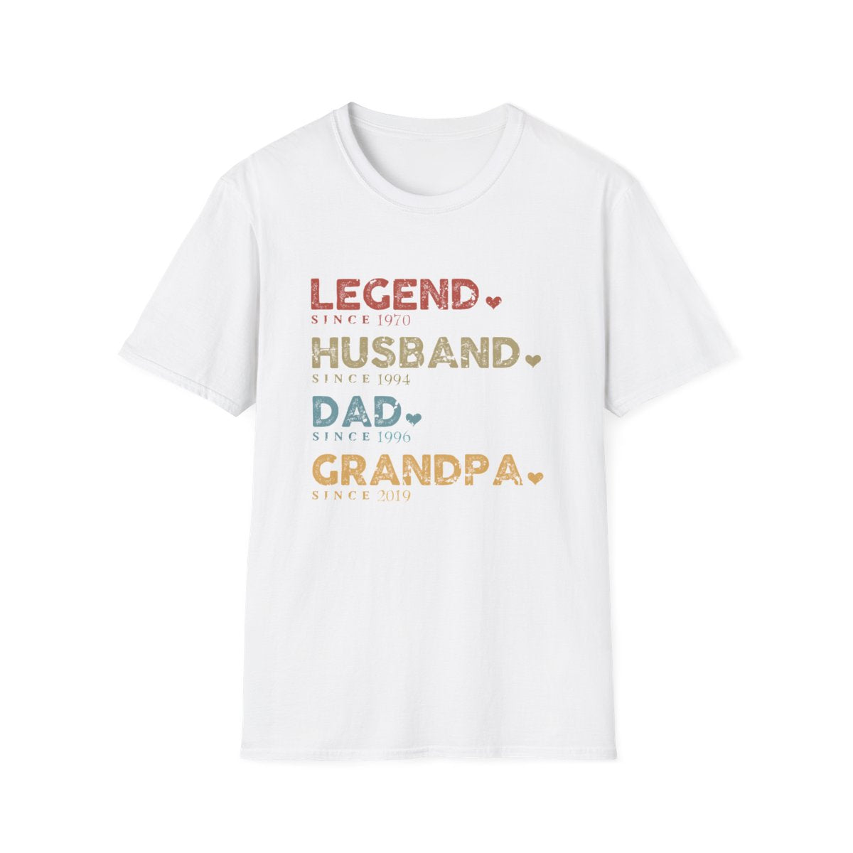 Legend, Husband, Dad, Grandpa - Personalized T-Shirt