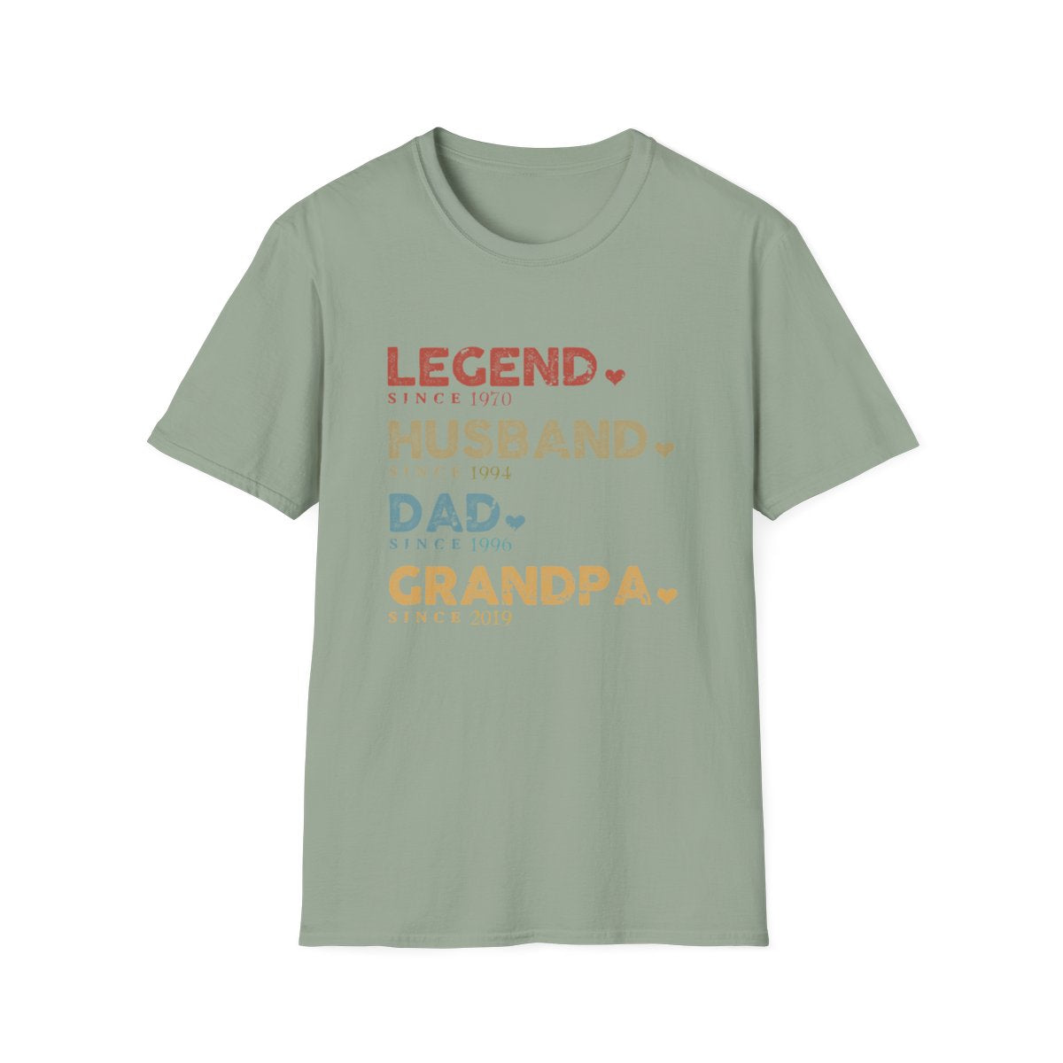 Legend, Husband, Dad, Grandpa - Personalized T-Shirt