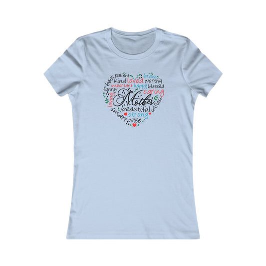 Mom Word Cloud Heart Women's Favorite T-Shirt